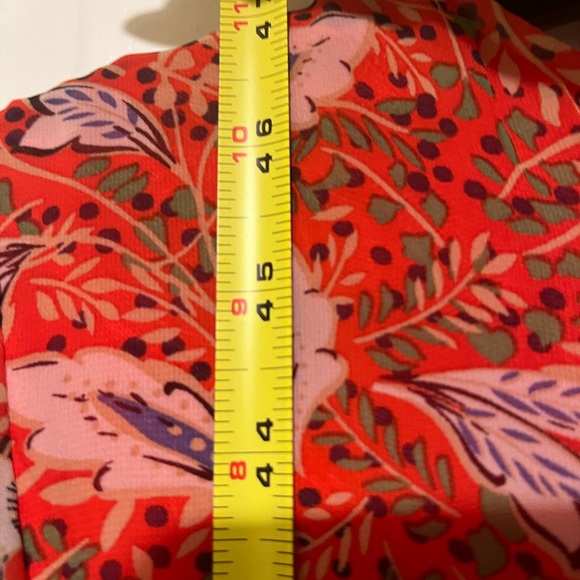 Sam Edelman Red/Orange Floral Long Sleeve Dress - Picture 13 of 13